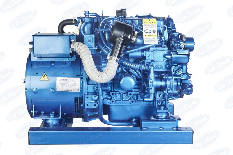 Sole Diesel - NEW Sole 7GSC 6.6kVA 12V/230V Mini 26 Marine Diesel Generator