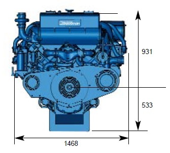 Baudouin - New Baudouin 8M26.2 600hp Heavy Duty Marine Diesel Engine Package