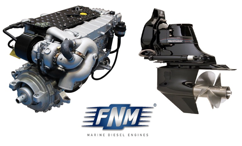 FNM - NEW FNM 42HPEP-150 150hp Marine Diesel Engine & Mercruiser Bravo 3 Sterndrive Package